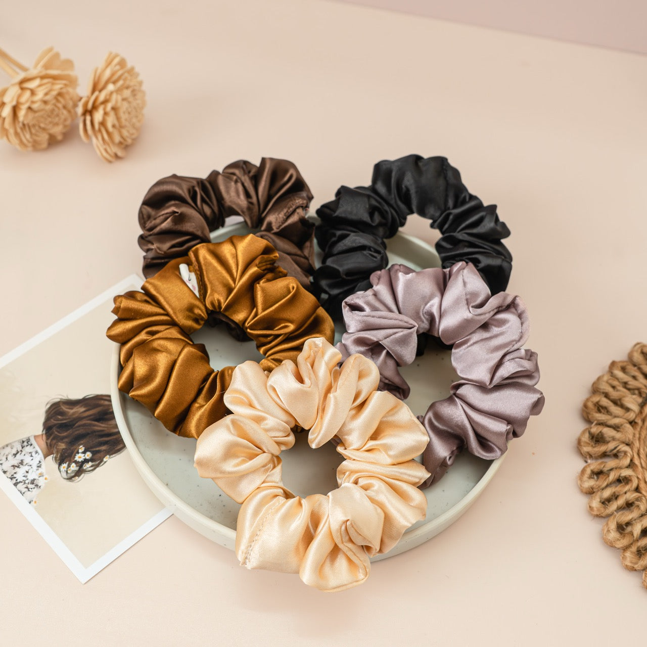 Espresso (Set of 5 Dura-Flex Scrunchies)