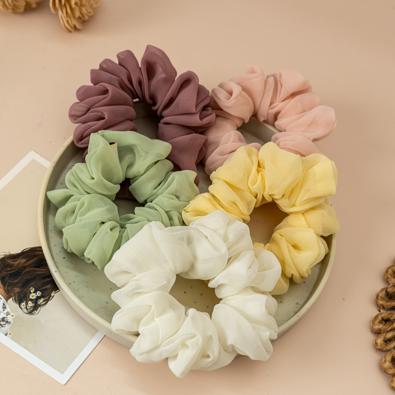 Spring Affair (Set Of 5 Styling Scrunchies)