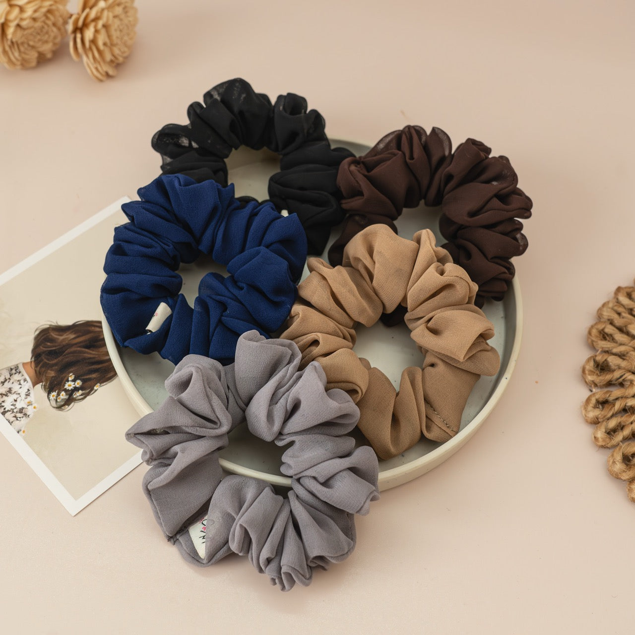 The Essentials (Set Of 5 Styling Scrunchies)