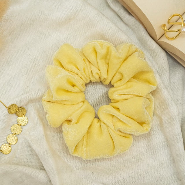 Lemon Pie Velvet Dura-Flex Scrunchie