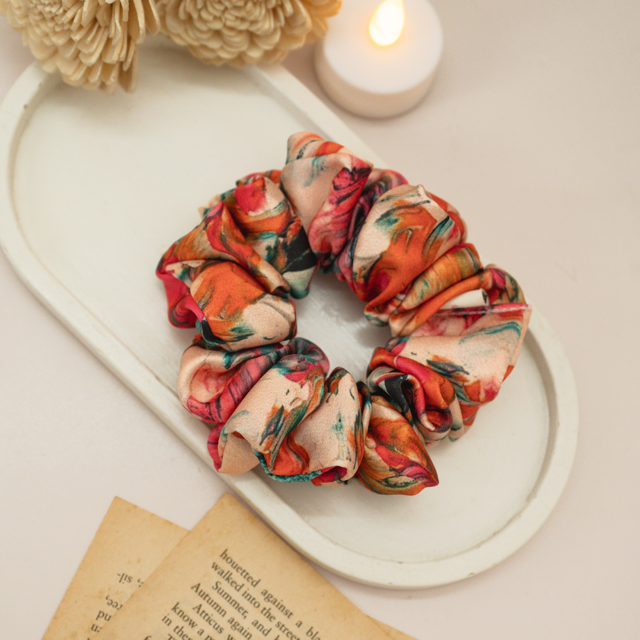 Salmon Pink Dura-Flex Scrunchie