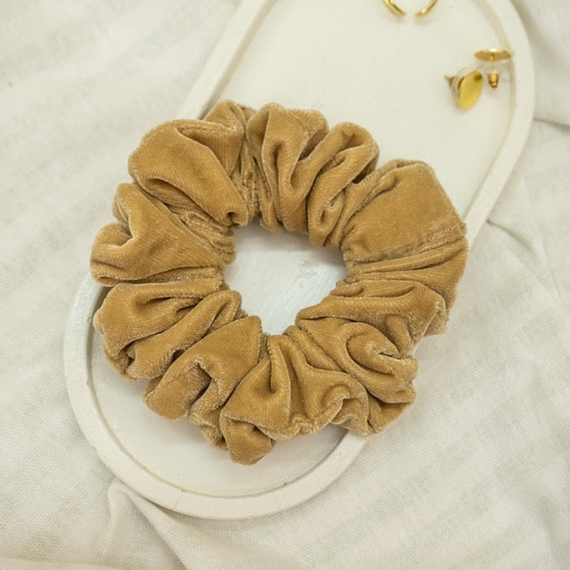 Cinnamon Latte Velvet Dura-Flex Scrunchie