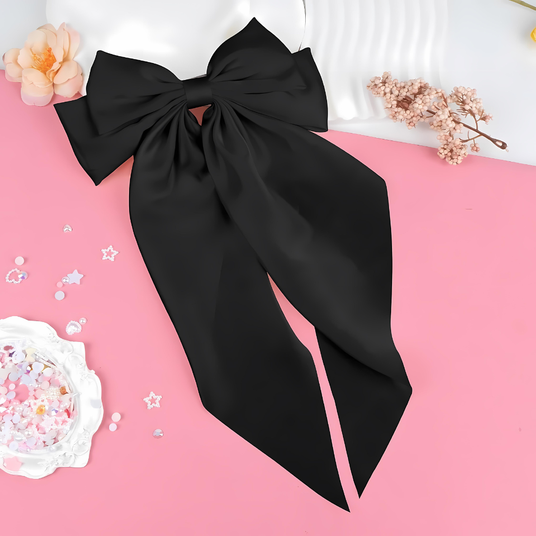 Ebony Satin Bow