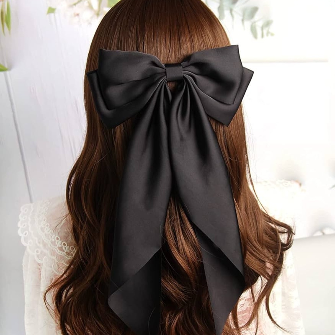 Ebony Satin Bow