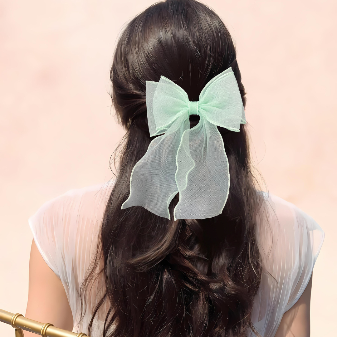 Green Solid Sailor Bow