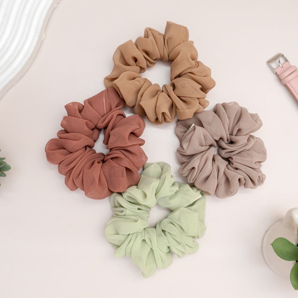 Emilia (Set of 4 Dura-Flex Scrunchies)