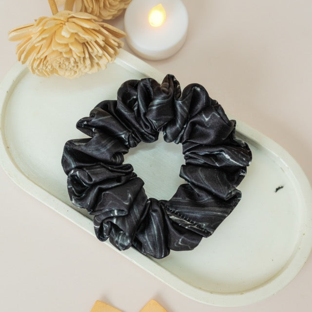 Black Marble Dura-Flex Scrunchie