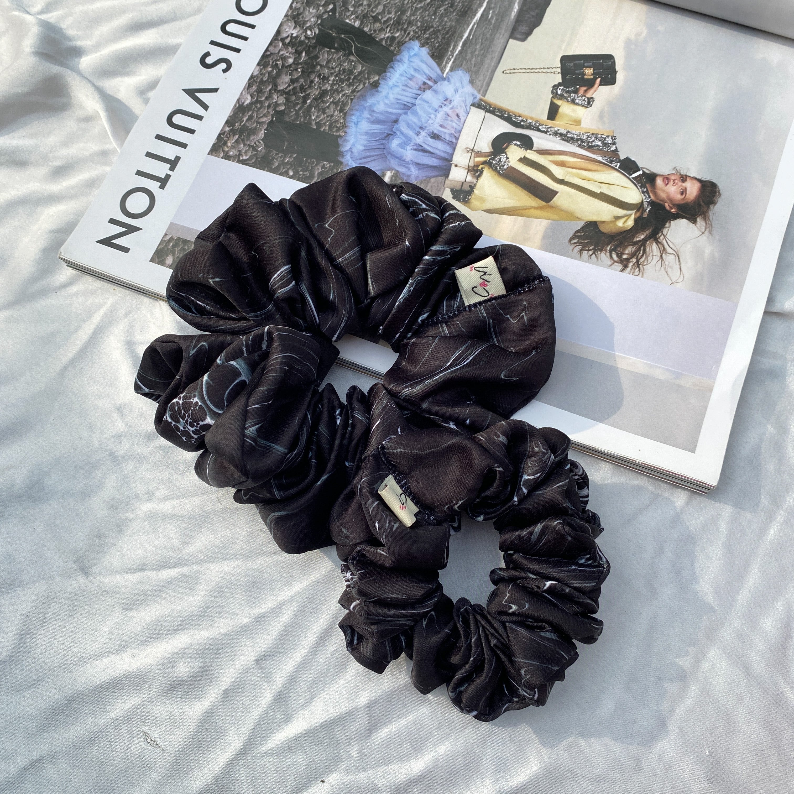 Black Marble Dura-Flex Scrunchie